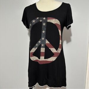 Edista long flag T-shirt with white trim size S